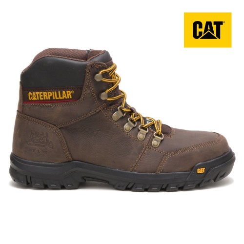 Pánské Pracovní Boty Caterpillar Outline Steel Toe Tmavě Hnědé (CZ-9CVQ)